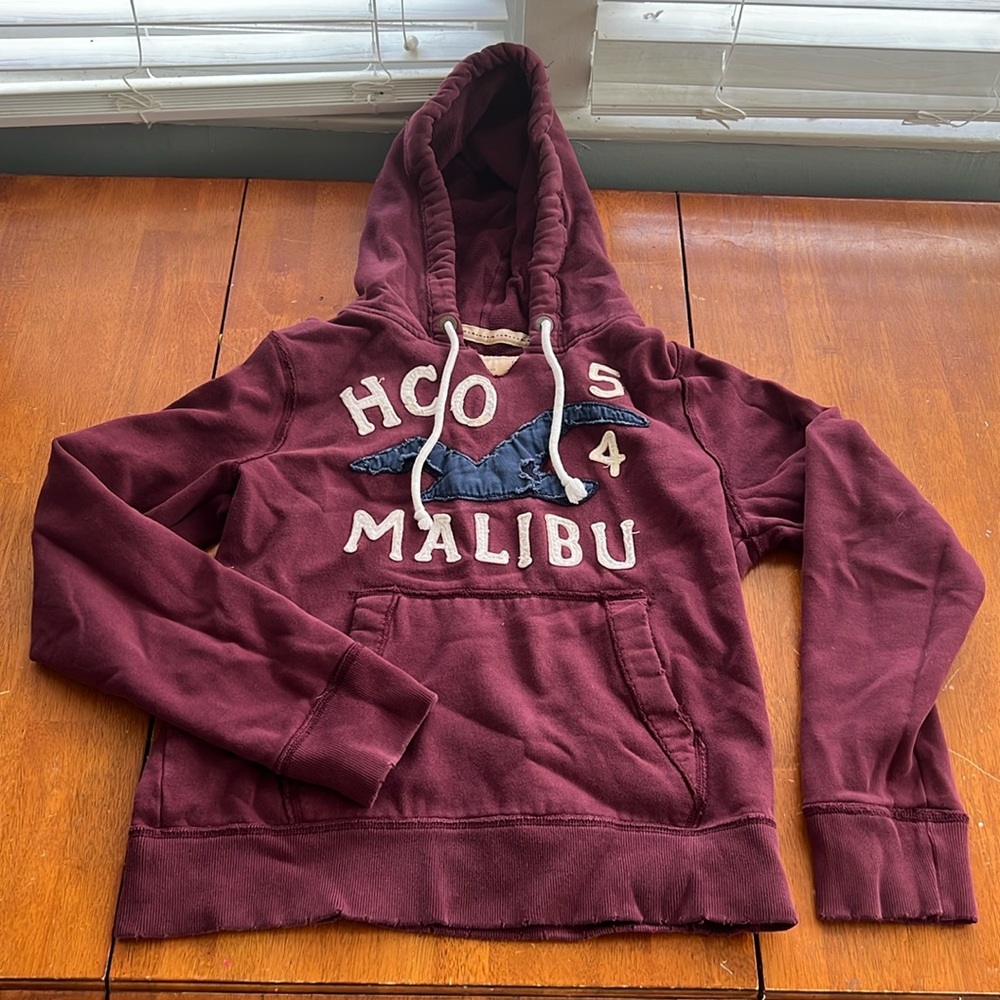 Hollister Maroon Hoodie Men’s M